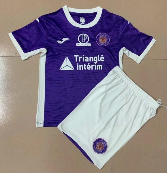 Kids Toulouse FC Home Soccer Kits Shirt with Shorts 2020/21